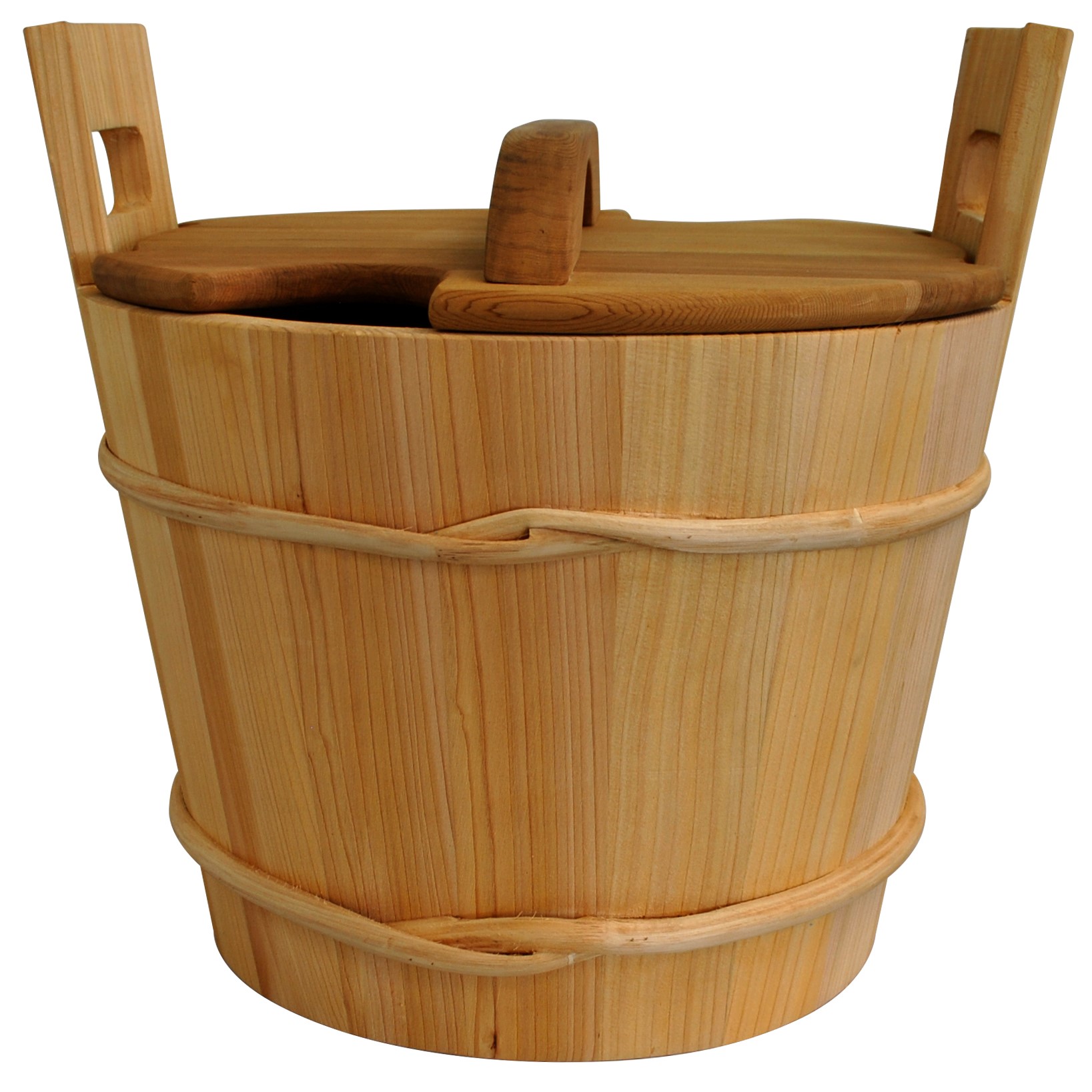 Cedar Sauna Bucket with Liner and Lid 18L